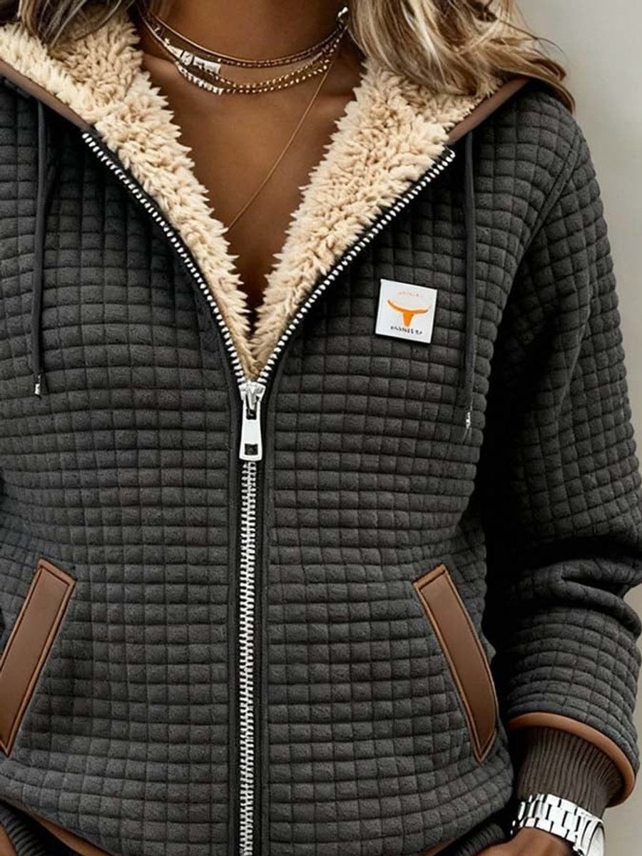 Silvana™ | Chaqueta con Capucha Acolchada Forrada de Sherpa