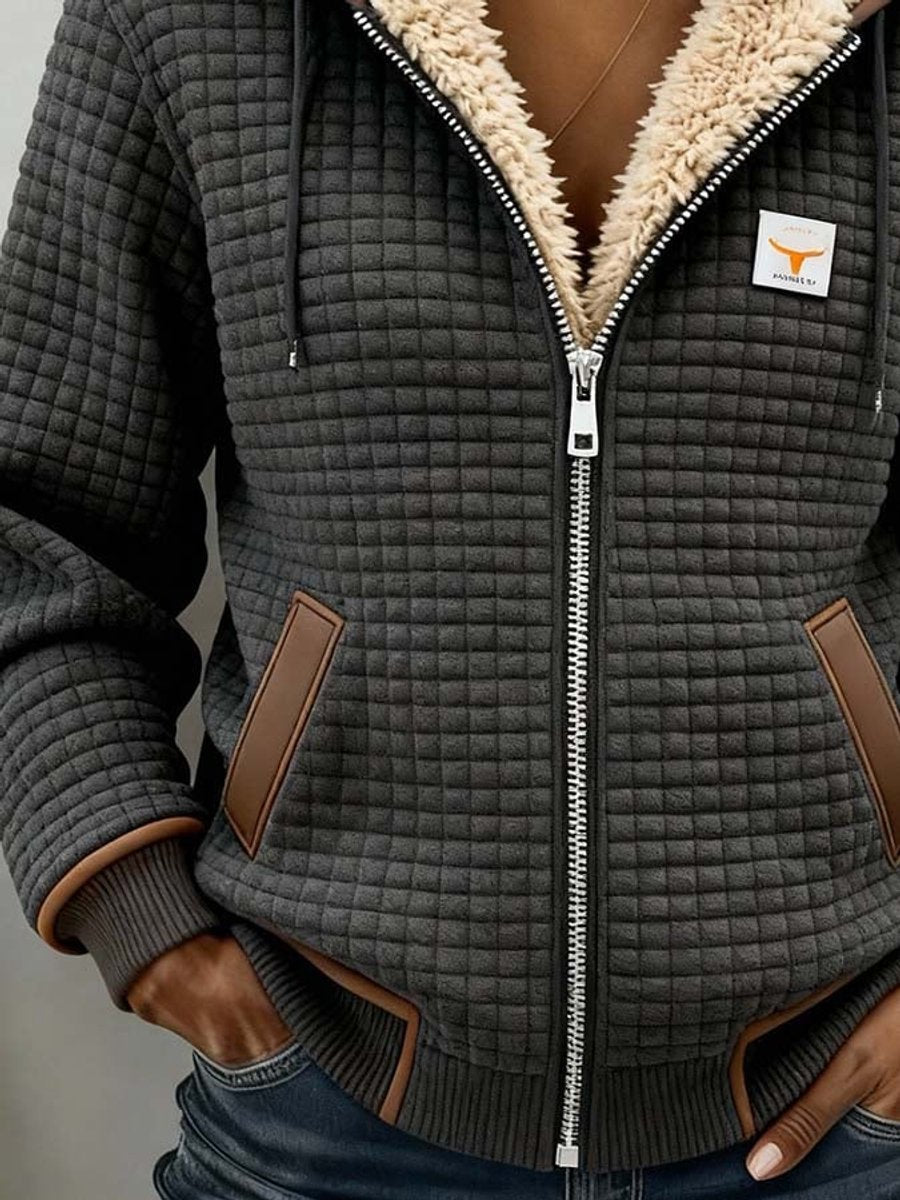 Silvana™ | Chaqueta con Capucha Acolchada Forrada de Sherpa